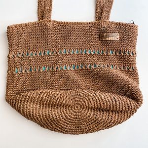 BILLABONG RAFIA STRAW CROSSBODY BEACH BAG